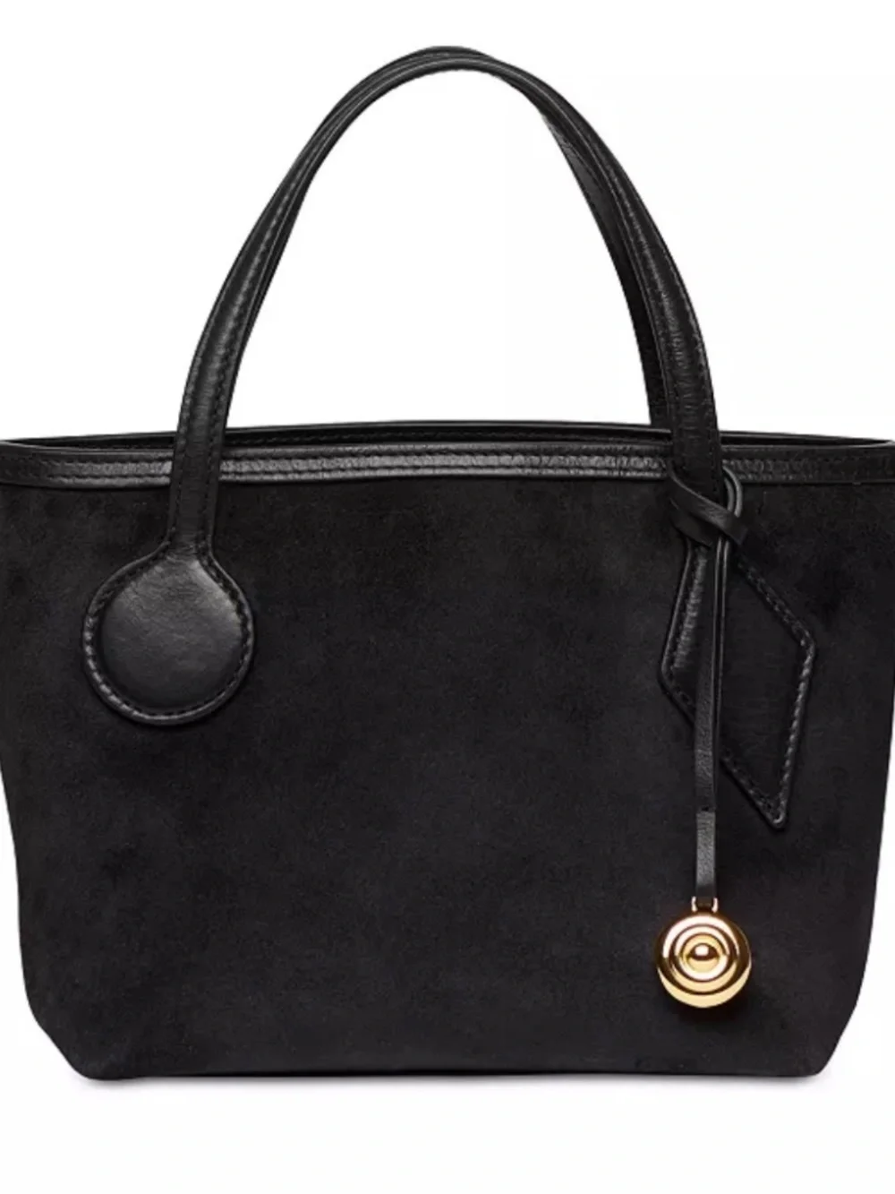 Liffner Sprout Black Micro Suede Tote BNWT